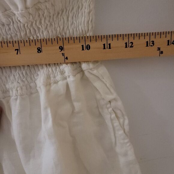 Weworewhat Smocked Romper, Linen white Size S - Picture 8 of 15
